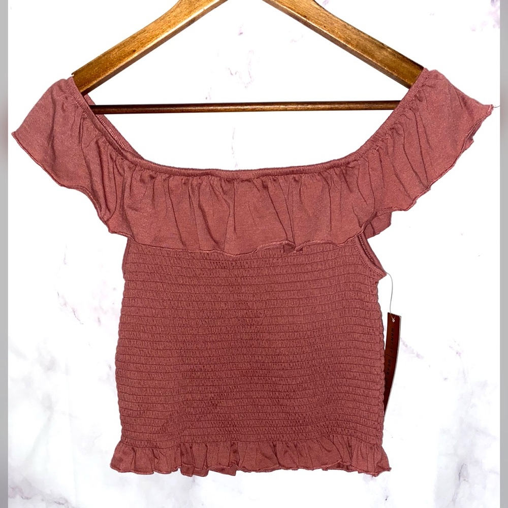 Drop Shoulder Crop Top